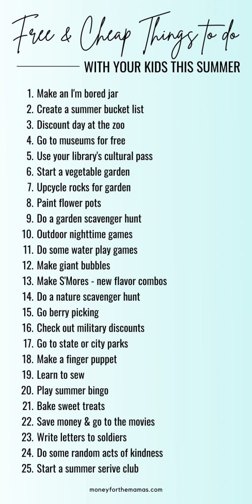 free things to do with kids this summer