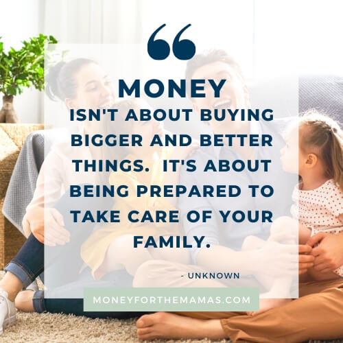 money is about taking care of your family quote