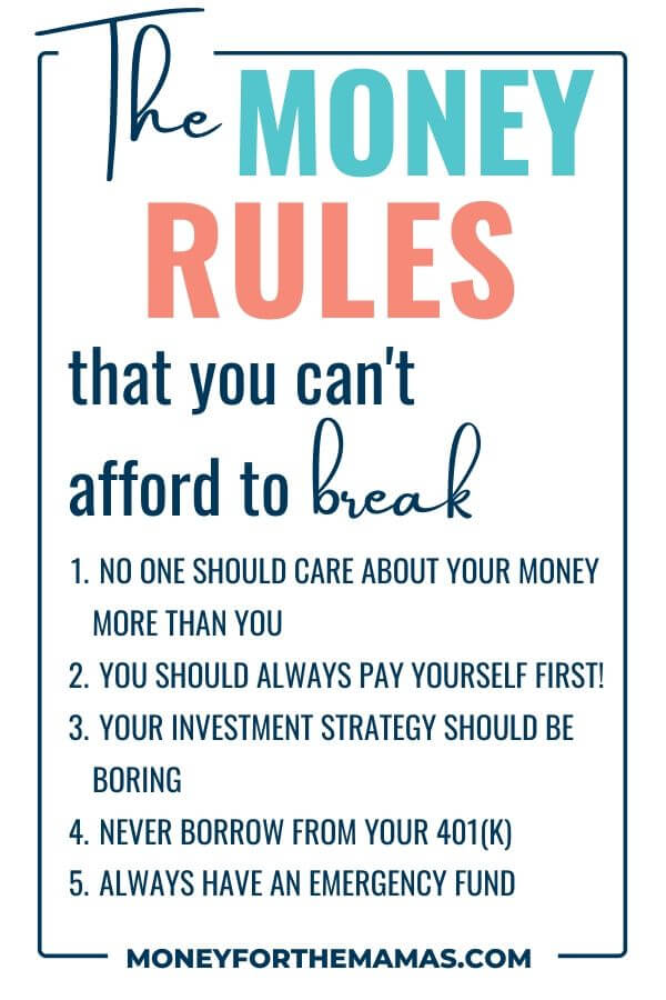 the money rules that you can't afford to break