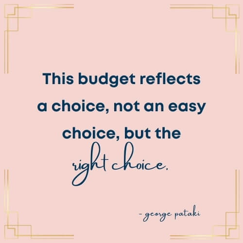 george pataki quote on budget