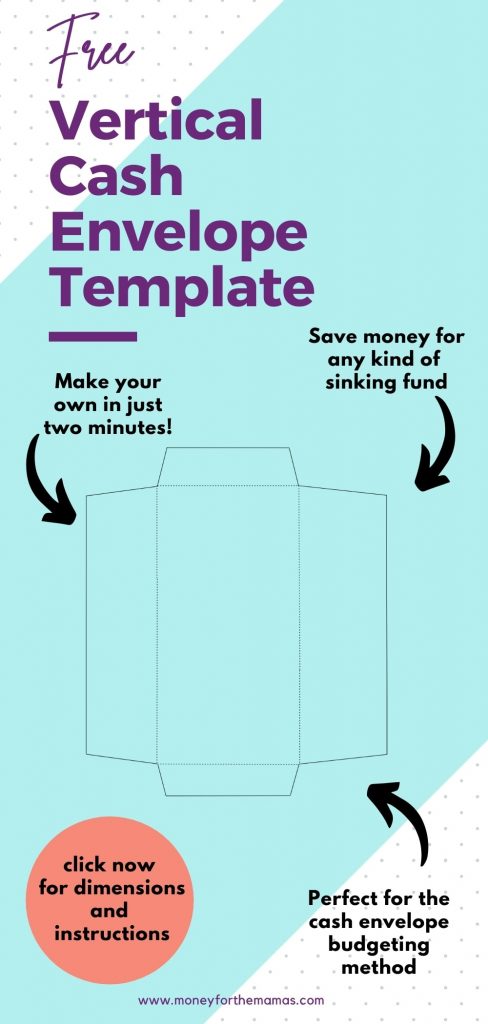 printable vertical cash envelope template