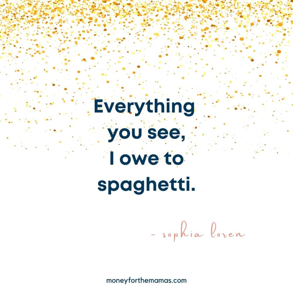 sophia loren quote on spaghetti