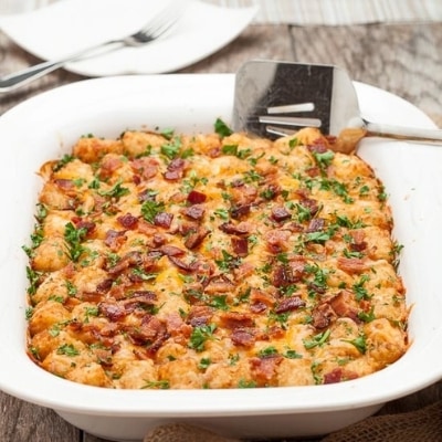 tater tot breakfast bake from chewoutloud.com