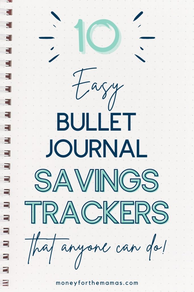 10 easy bullet journal savings trackers