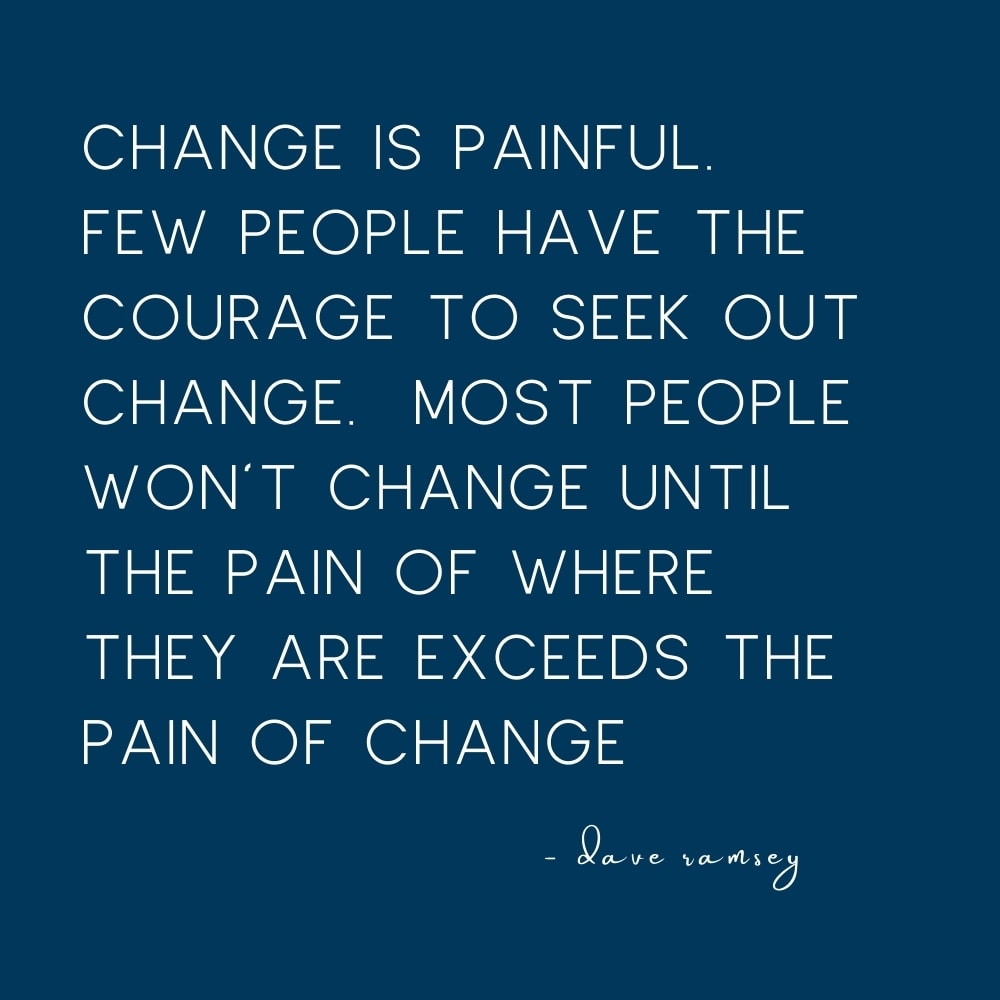 quote on change by dave ramsey