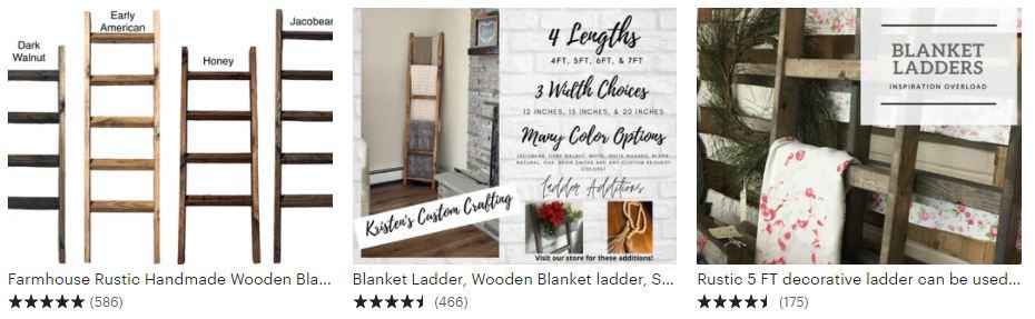 wood crafts that sell blanket ladder