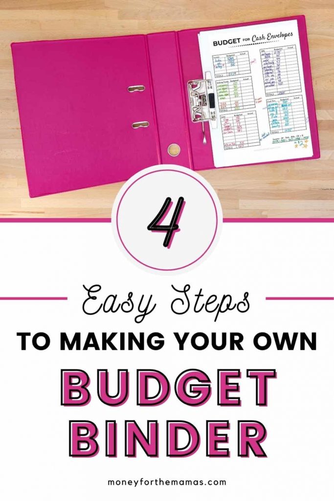 4 steps on how to make a budget binder