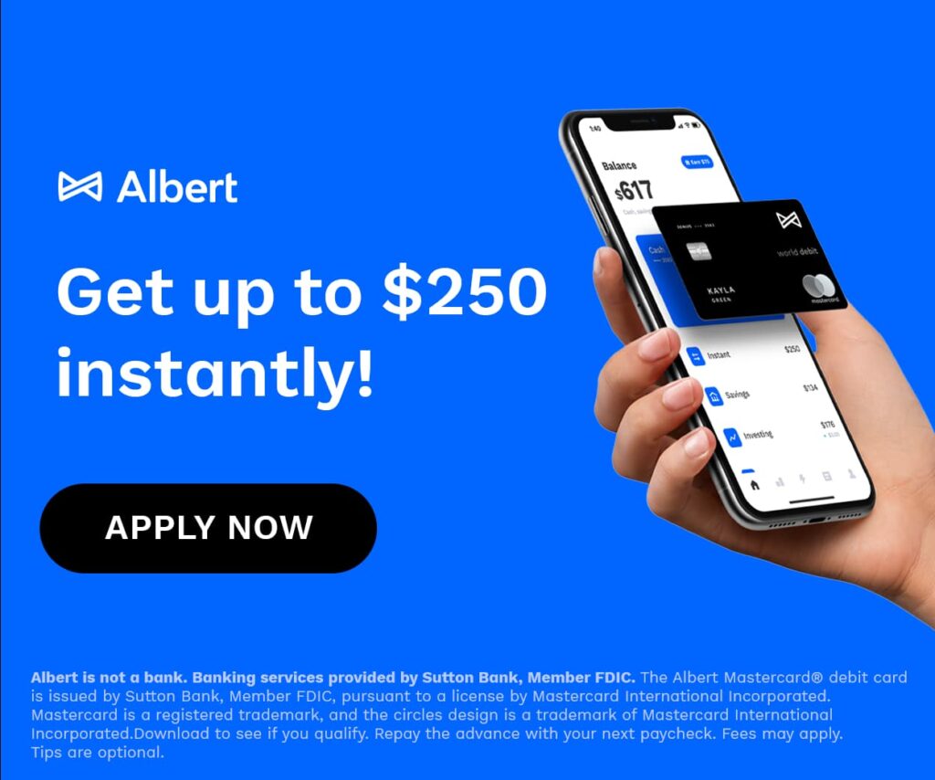 sign up for Albert cash advance