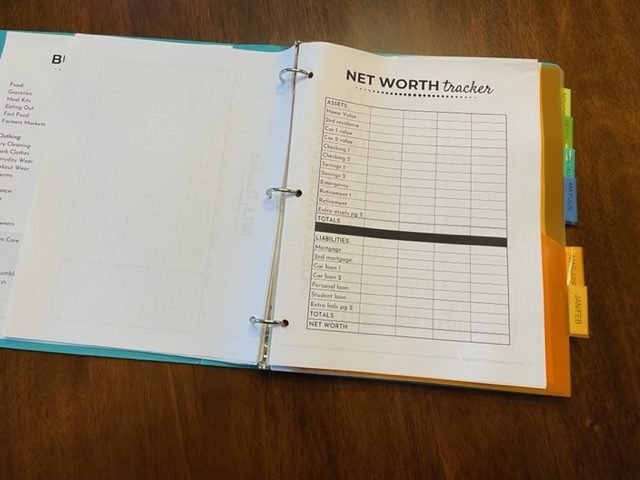 how to make a budget binder net worth printable worksheet