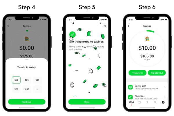 Cash App Savings (screenshots)
