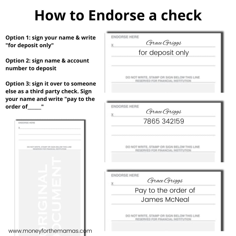 How to endorse a check