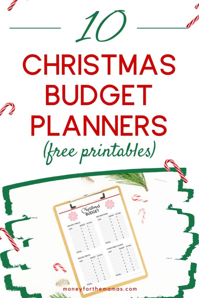 10 free Christmas budget planners