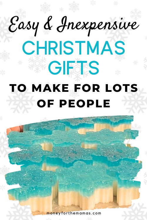 Snowflake soap to make as easy Christmas gift